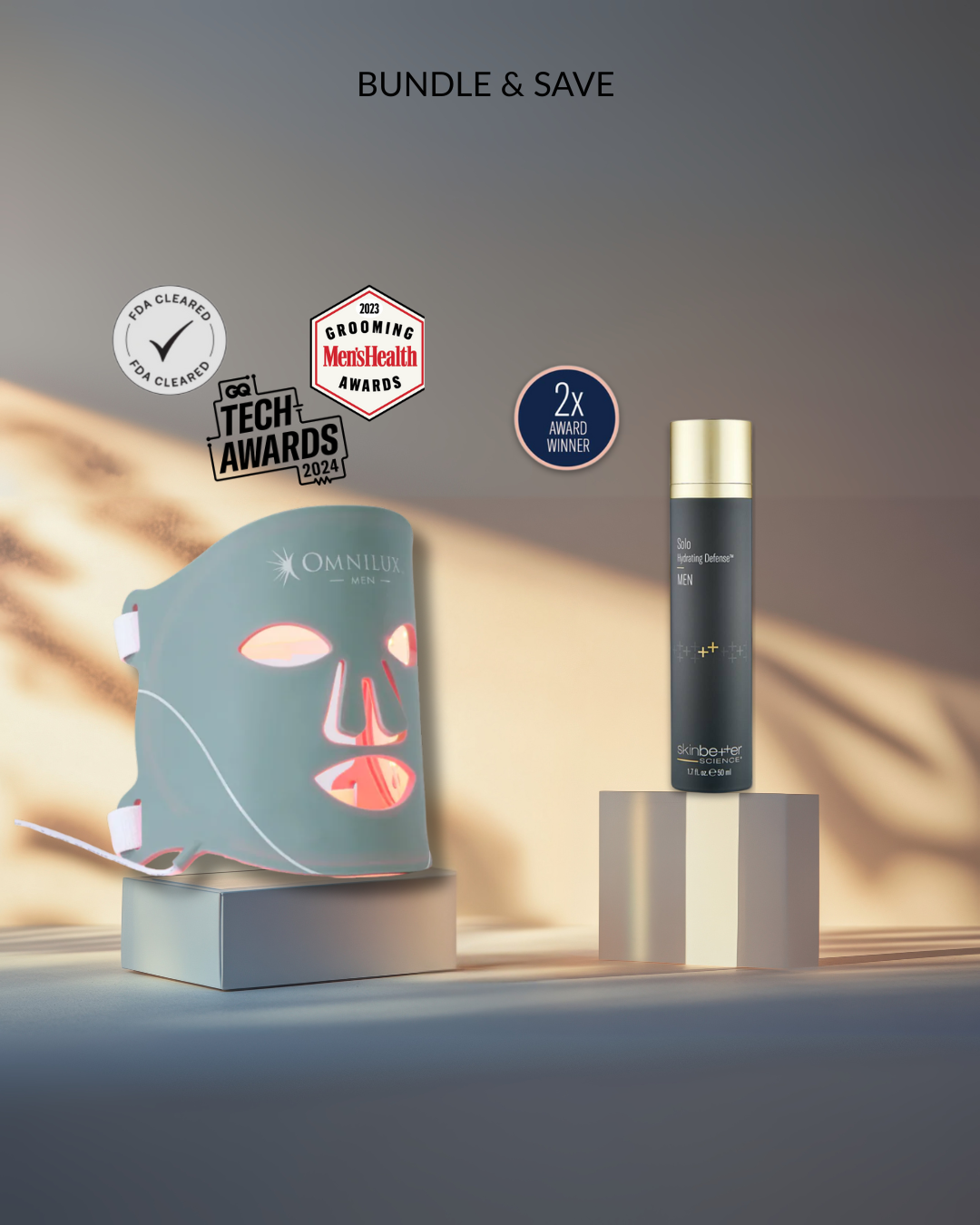 OMNILUX MEN + SKINBETTER SCIENCE SOLO MEN'S DEFENSE BUNDLE - Renew Wellness & Aesthetics