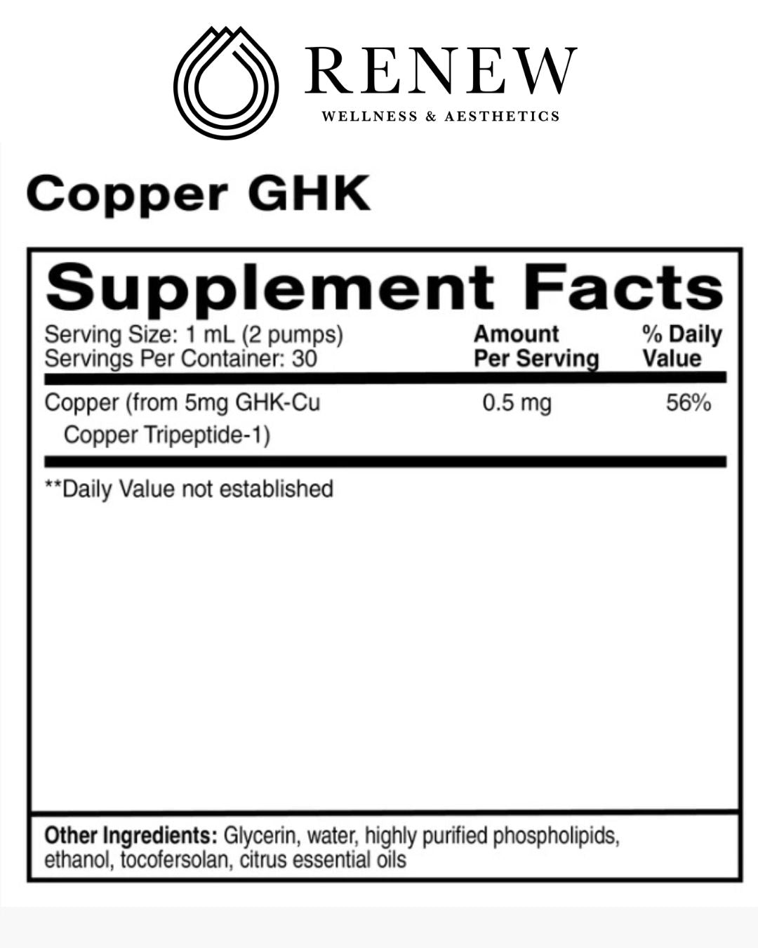 Oral Liposomal Copper Peptide (GHK-Cu)