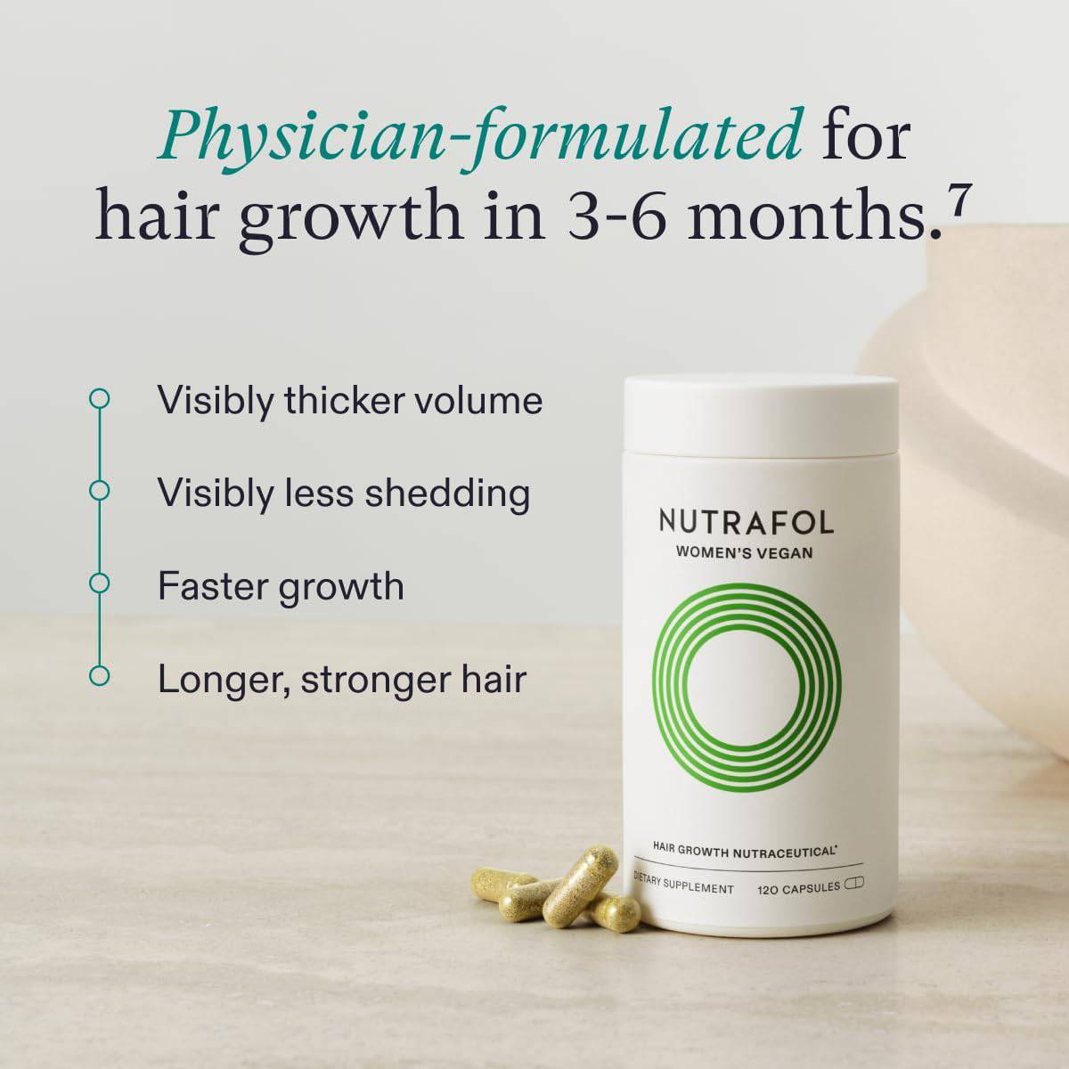 Nutrafol Women's Vegan Hair Growth Supplements, Plant-based, Ages 18-44 - 3 Month Supply - Renew Wellness & Aesthetics