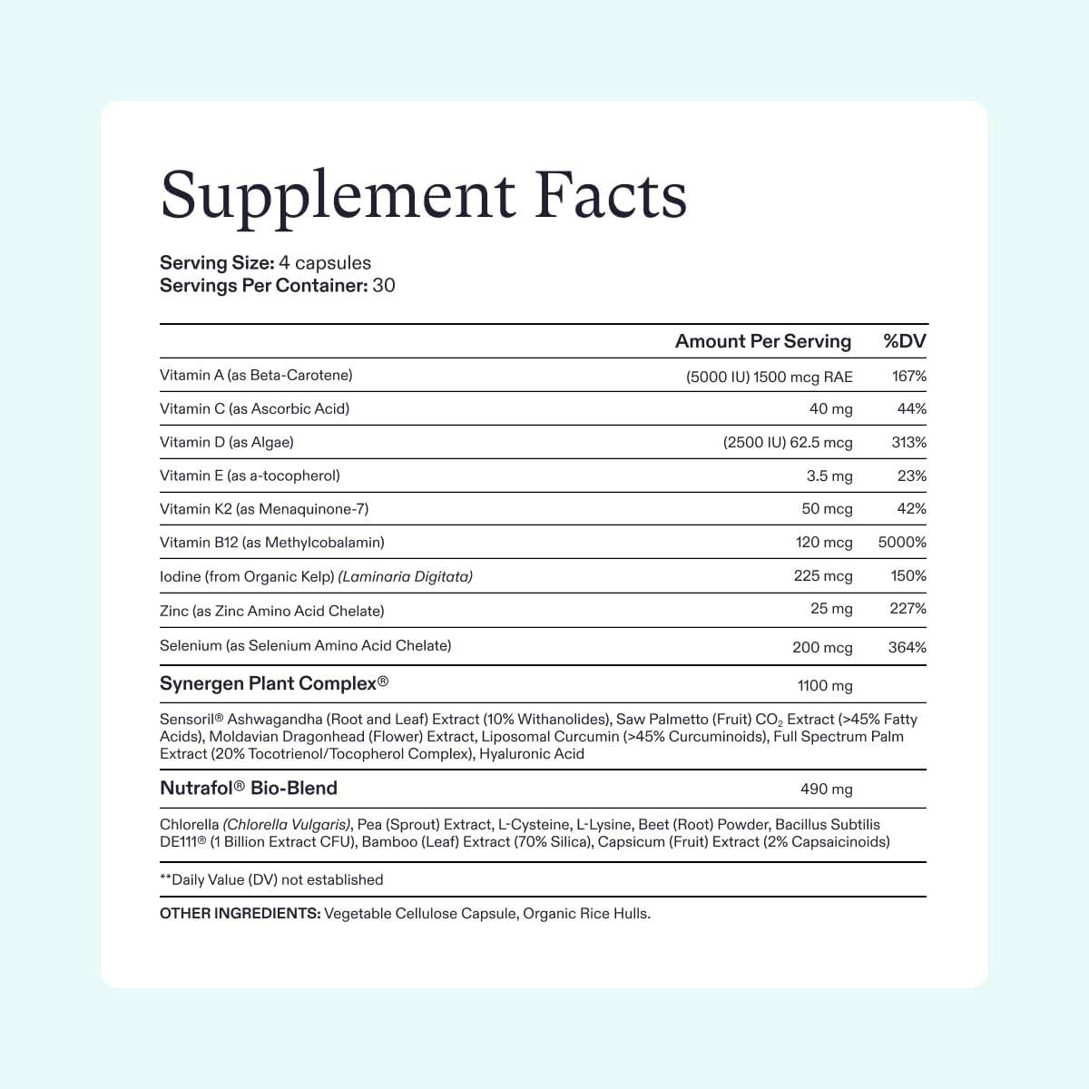 Nutrafol Women's Vegan Hair Growth Supplements, Plant-based, Ages 18-44 - 3 Month Supply - Renew Wellness & Aesthetics