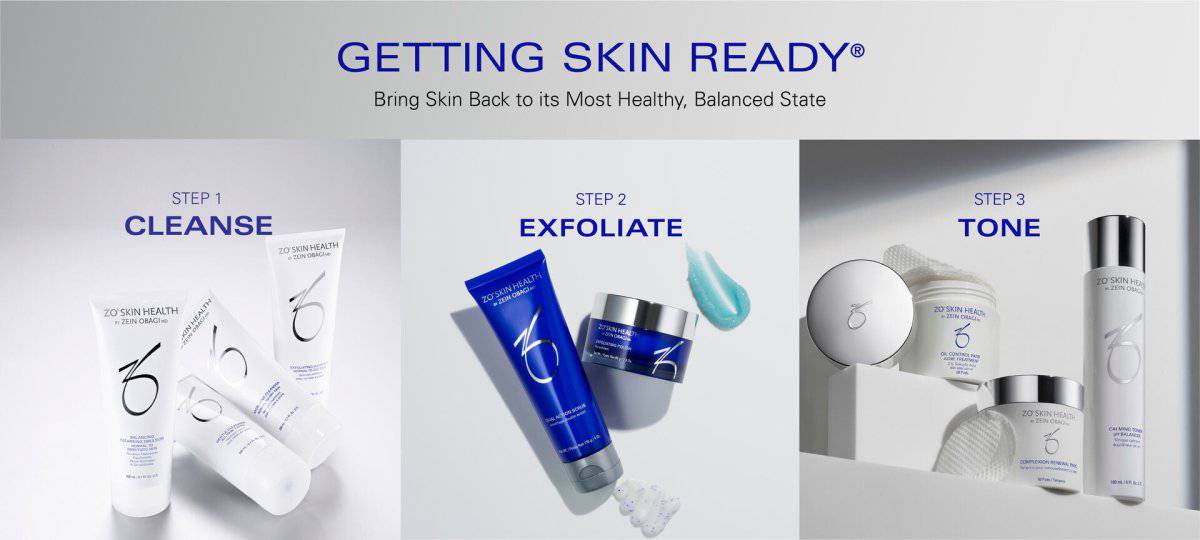 ZO Skin Health Getting Skin Ready (GSR) Kit: Gentle Cleanser, Exfoliating Polish, Complexion Pads-Renew Wellness & Aesthetics