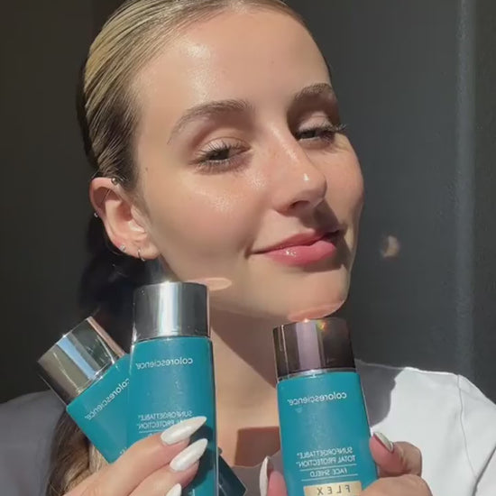 Get that bronzy glow with Colorescience FLEX, GLOW & BRONZE SPF 50 Sunscreens 